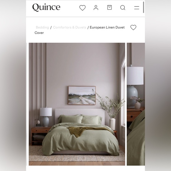 Quince European Linen Duvet - Picture 2 of 4